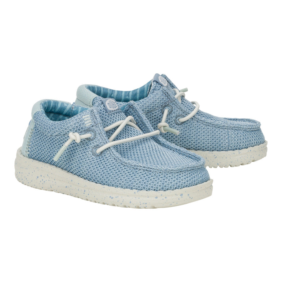 Kids Wally Toddler Stretch Sox - Cloud Blue/Dawn Blue | HEYDUDE