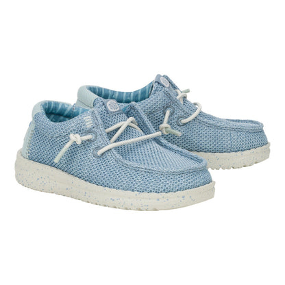 Kids Wally Toddler Stretch Sox - Cloud Blue/Dawn Blue | HEYDUDE