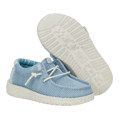 Kids Wally Toddler Stretch Sox - Cloud Blue/Dawn Blue | HEYDUDE