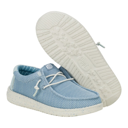 Kids Wendy Youth Stretch Sox  - Cloud Blue/Dawn Blue | HEYDUDE