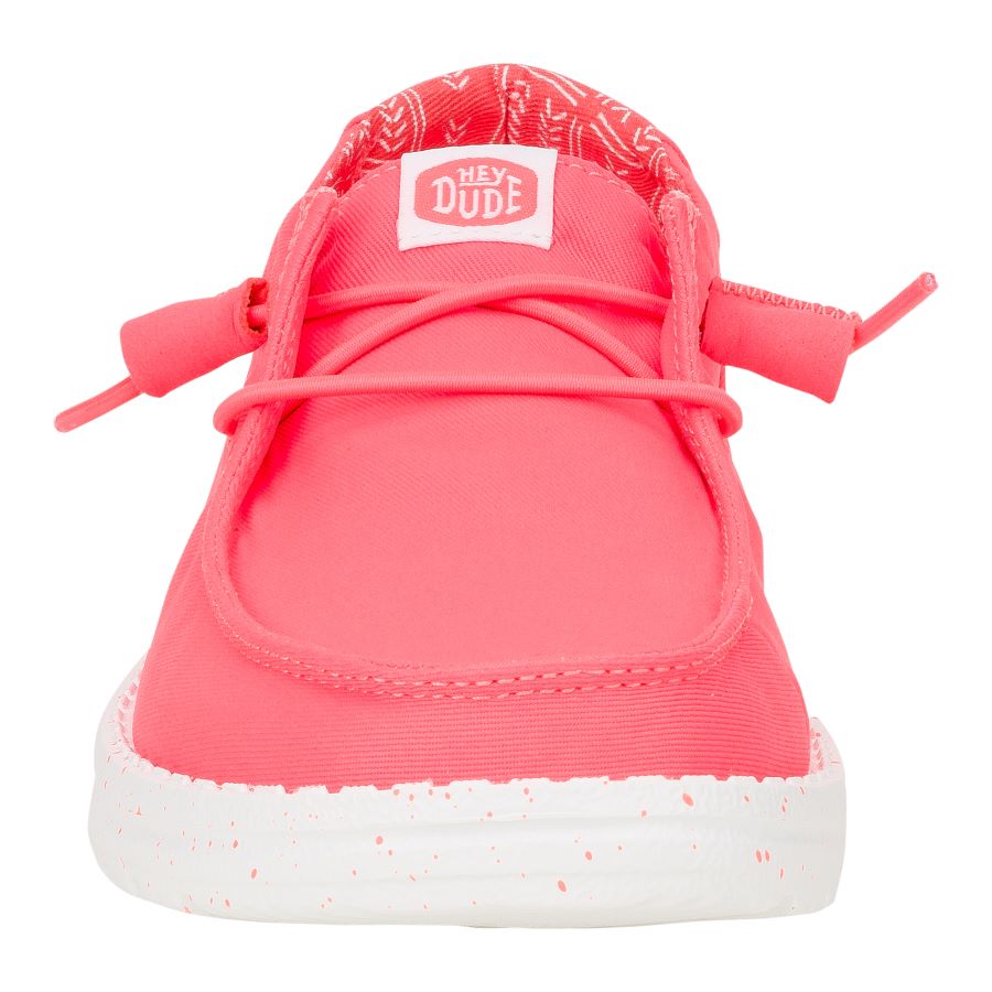 Women Wendy Stretch Canvas - Fiery Coral | HEYDUDE
