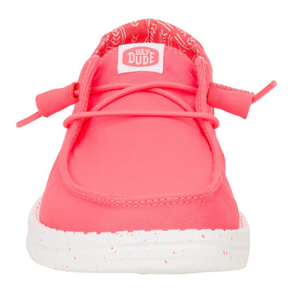 Women Wendy Stretch Canvas - Fiery Coral | HEYDUDE