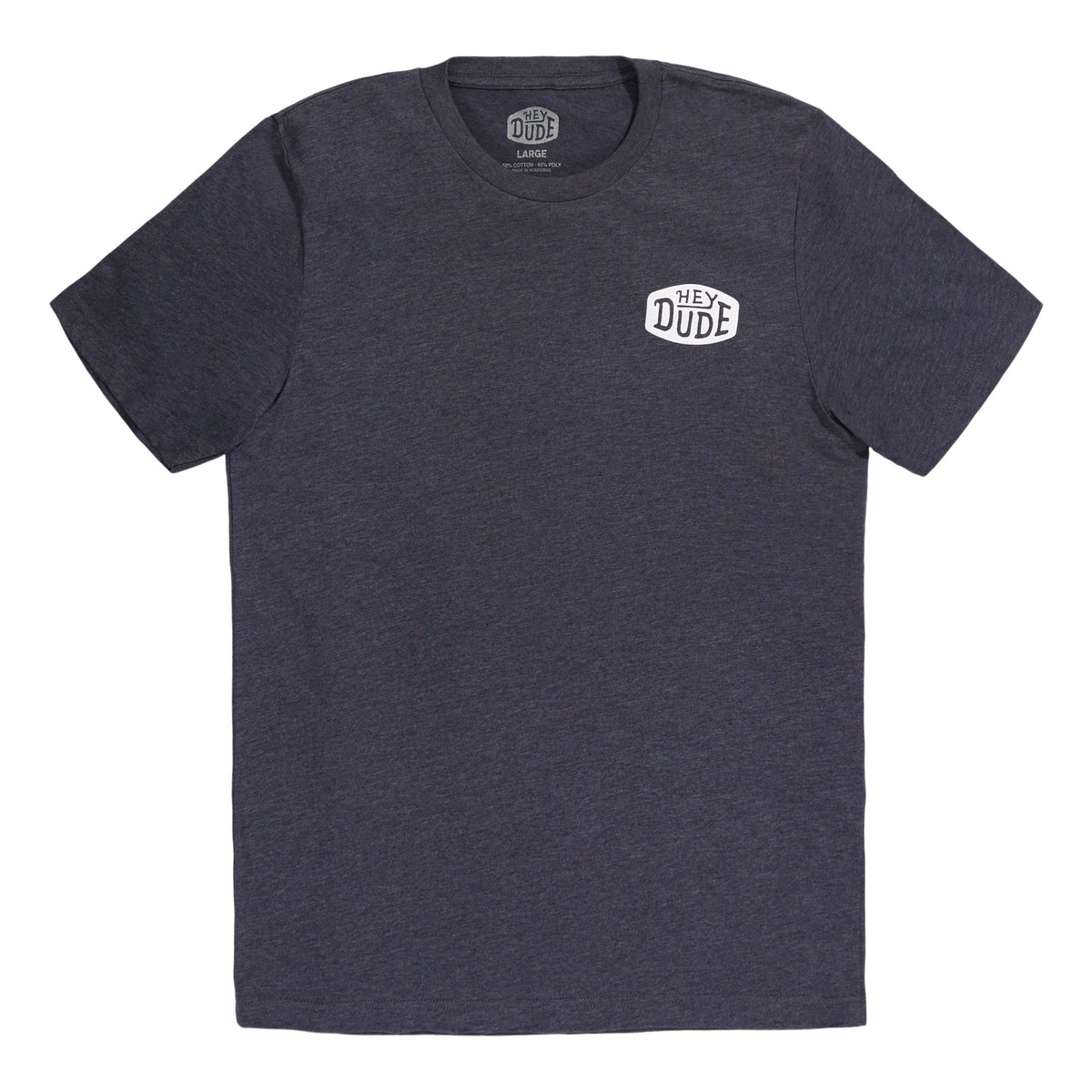 Men Go To Buckle Tee - Navy/Heather | HEYDUDE