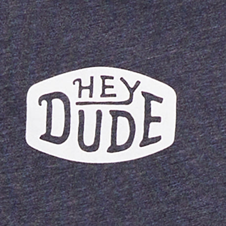 Men Go To Buckle Tee - Navy/Heather | HEYDUDE