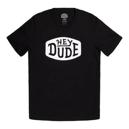 Men Go To Chest Buckle Tee - Black | HEYDUDE