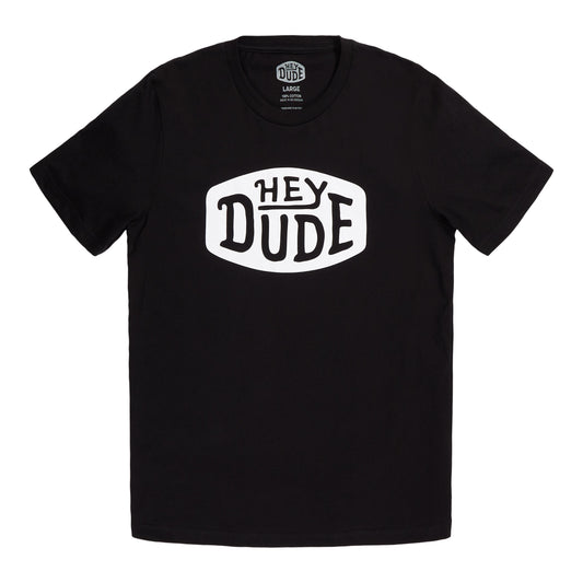 Men Go To Chest Buckle Tee - Black | HEYDUDE