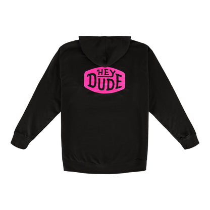 Men Go To Buckle Hoodie - Black/Pink | HEYDUDE