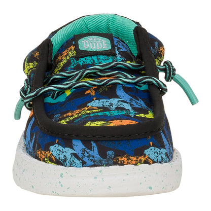 Kids Wally Toddler Sharks - Sharks Black/Multi | HEYDUDE