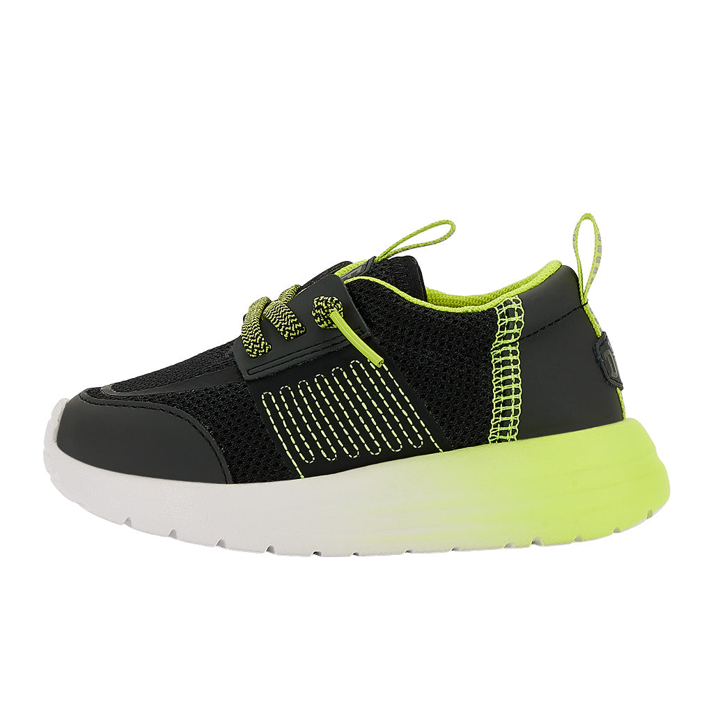 Kids Sirocco Play Toddler Sport Block - Black/Lime Punch | HEYDUDE
