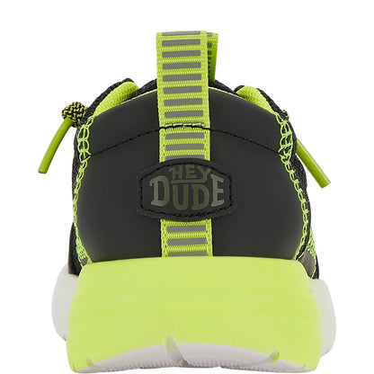 Kids Sirocco Play Toddler Sport Block - Black/Lime Punch | HEYDUDE