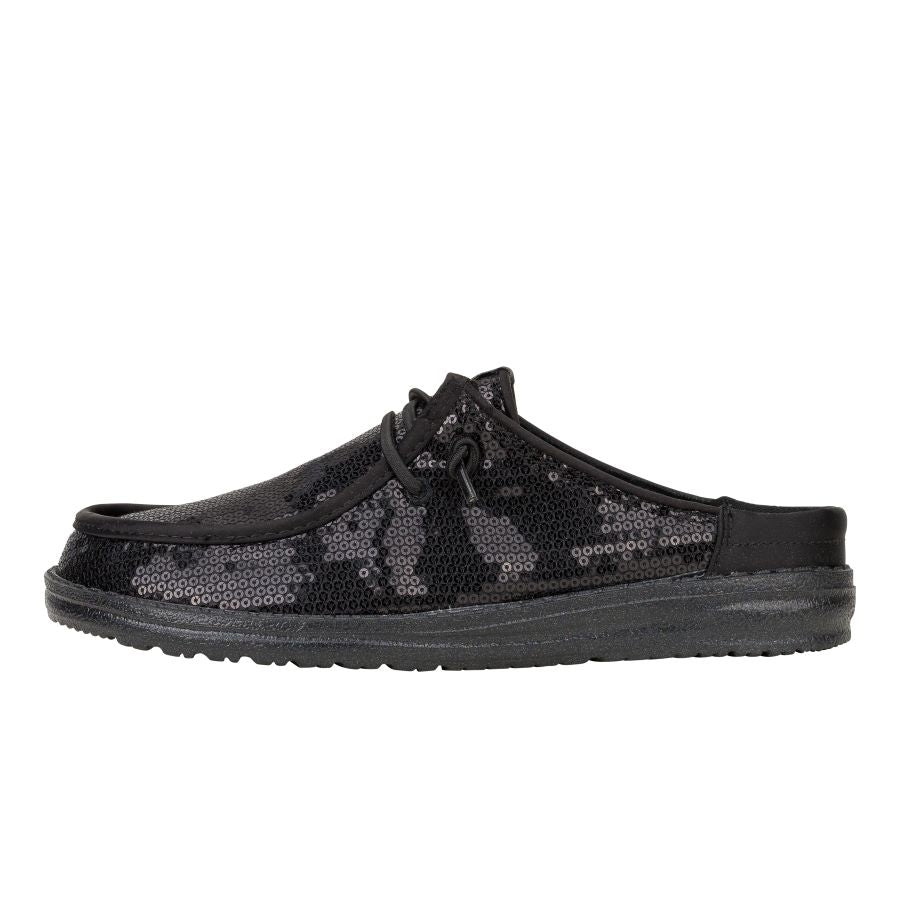 Women Wendy Slip Sequin - Black | HEYDUDE
