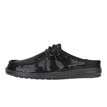 Women Wendy Slip Sequin - Black | HEYDUDE