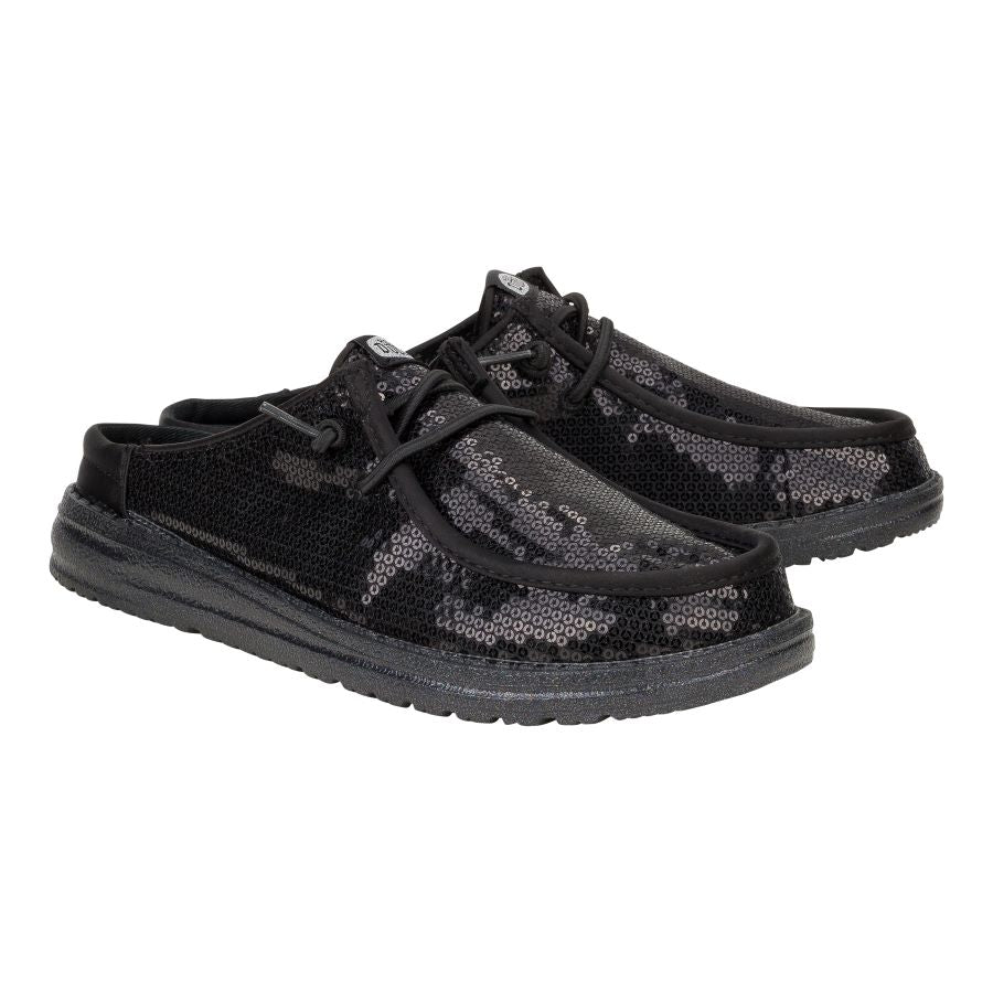 Women Wendy Slip Sequin - Black | HEYDUDE