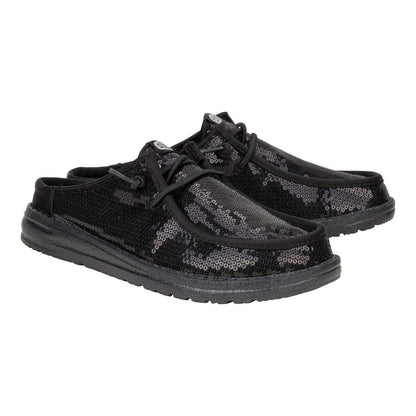 Women Wendy Slip Sequin - Black | HEYDUDE