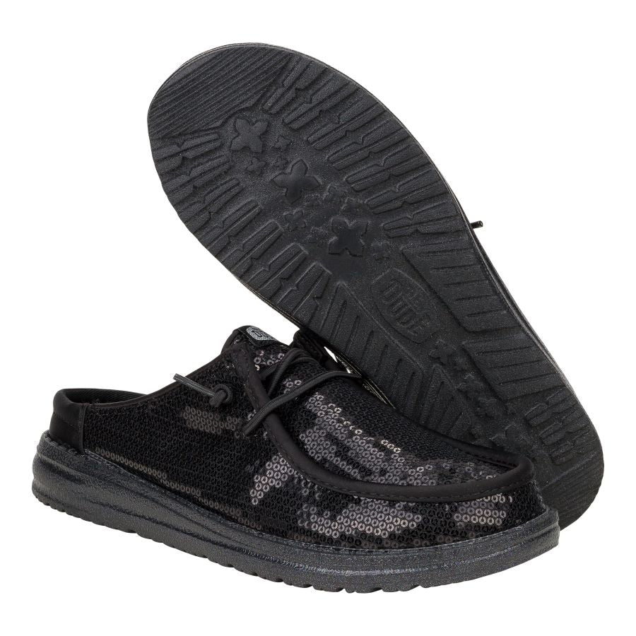 Women Wendy Slip Sequin - Black | HEYDUDE