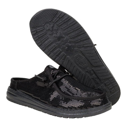 Women Wendy Slip Sequin - Black | HEYDUDE