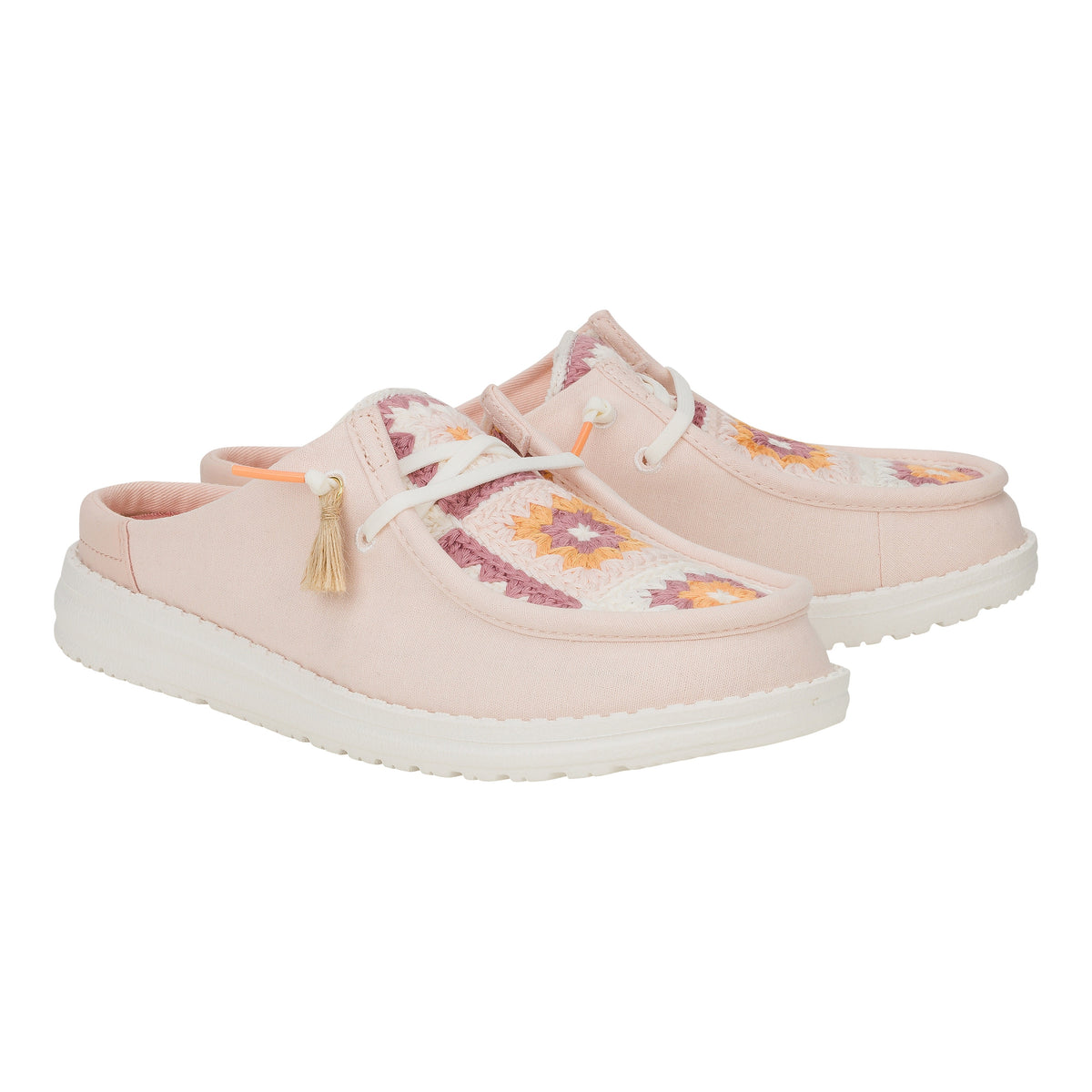 Women Wendy Slip Cottage Crochet - Pale Pink/Multi | HEYDUDE