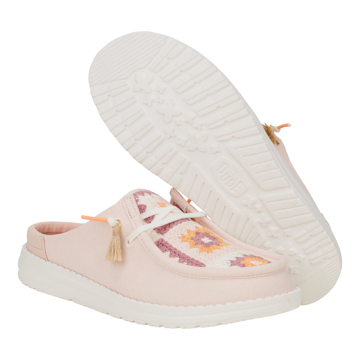 Women Wendy Slip Cottage Crochet - Pale Pink/Multi | HEYDUDE
