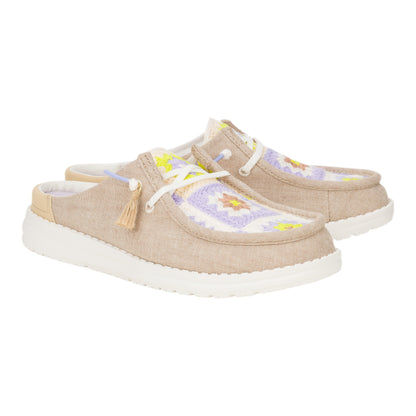 Women Wendy Slip Cottage Crochet - Wood Ash/Multi | HEYDUDE