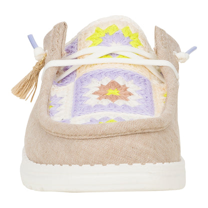 Women Wendy Slip Cottage Crochet - Wood Ash/Multi | HEYDUDE
