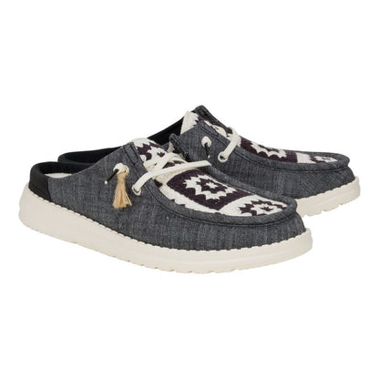 Women Wendy Slip Cottage Crochet - Black/Multi | HEYDUDE