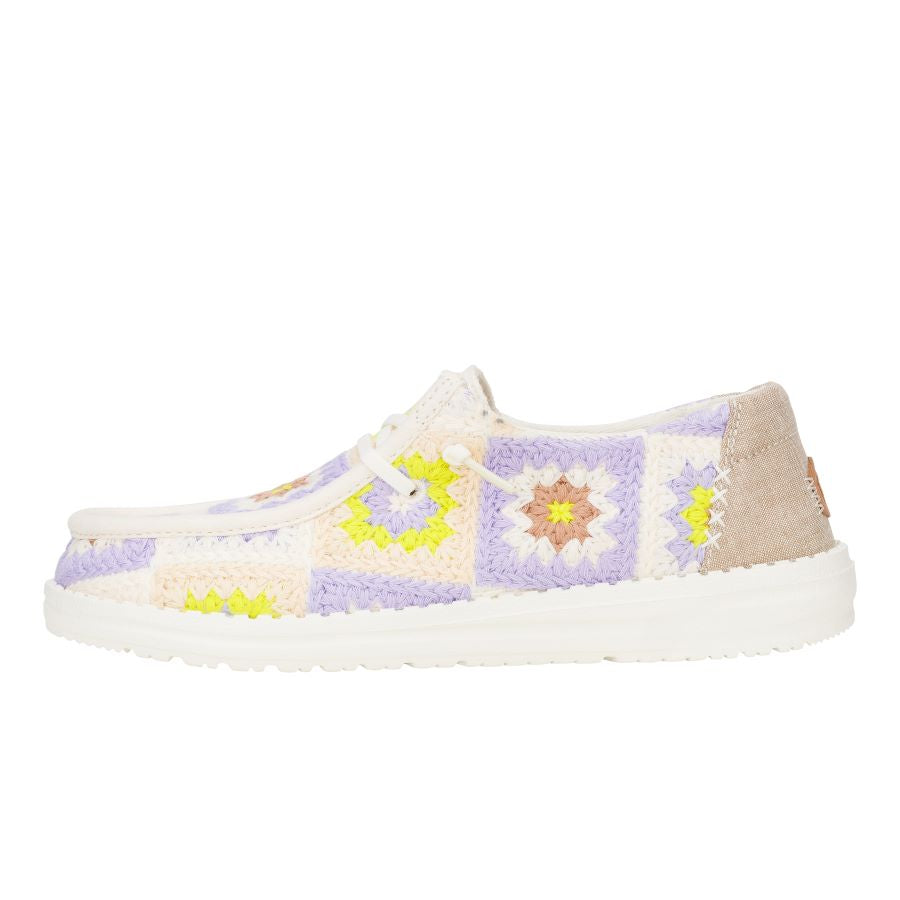 Women Wendy Cottage Crochet - Egret/Lavender/Multi | HEYDUDE