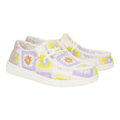 Women Wendy Cottage Crochet - Egret/Lavender/Multi | HEYDUDE