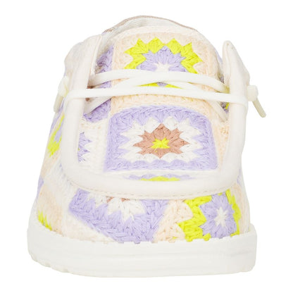 Women Wendy Cottage Crochet - Egret/Lavender/Multi | HEYDUDE