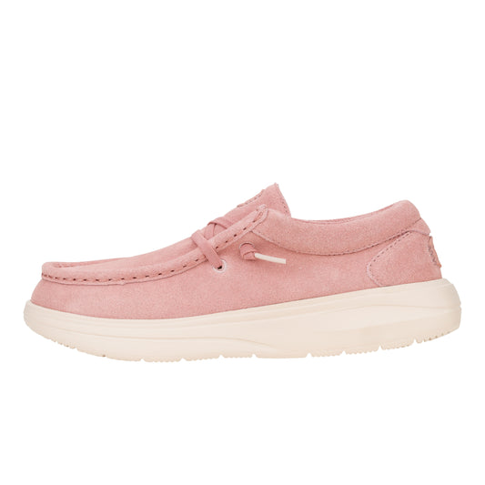 Women Wendy Comf Suede - Rose Pink/Whisper Pink | HEYDUDE