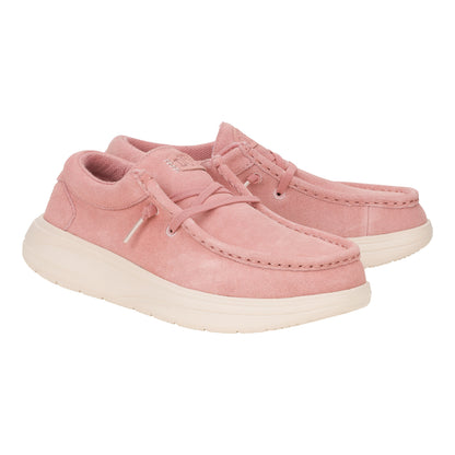 Women Wendy Comf Suede - Rose Pink/Whisper Pink | HEYDUDE