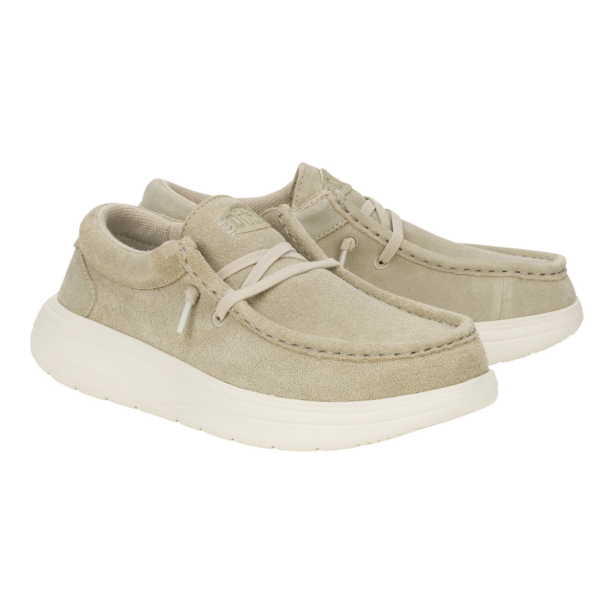 Women Wendy Comf Suede - Stone Grey/Silver Birch | HEYDUDE