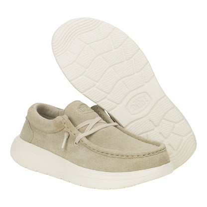 Women Wendy Comf Suede - Stone Grey/Silver Birch | HEYDUDE