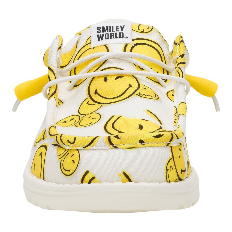 Men Wally SMILEYWORLD® - Smiley White/Yellow | HEYDUDE