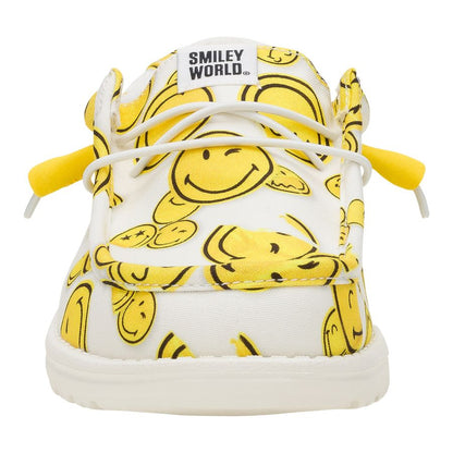 Men Wally SMILEYWORLD® - Smiley White/Yellow | HEYDUDE