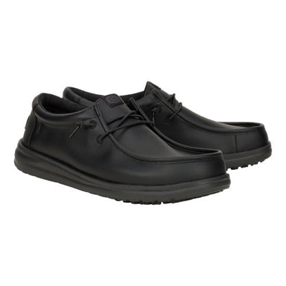 Men Wally Work CE Classic Slip Resistant - Black | HEYDUDE