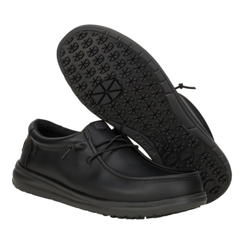 Men Wally Work CE Classic Slip Resistant - Black | HEYDUDE