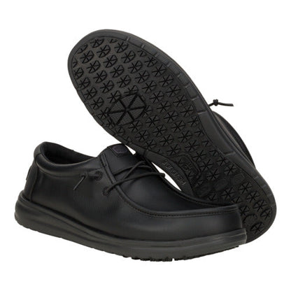Men Wally Work CE Classic Slip Resistant - Black | HEYDUDE