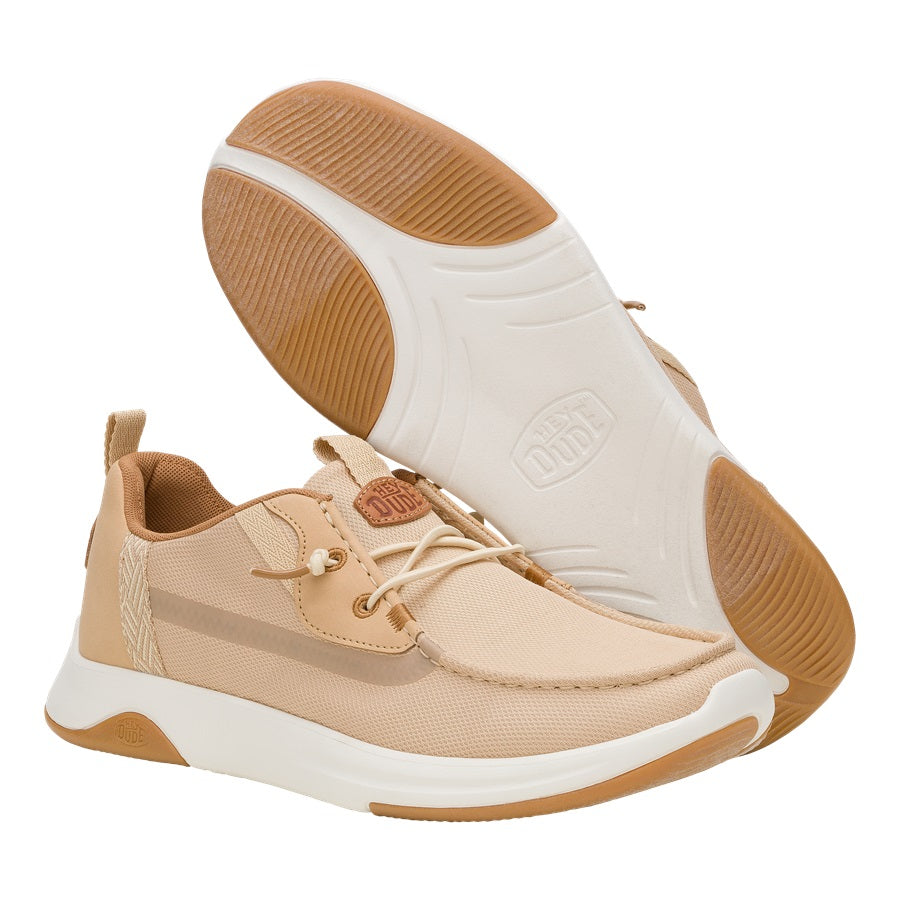 Men Wally Drift Mesh - Irish Cream/White | HEYDUDE