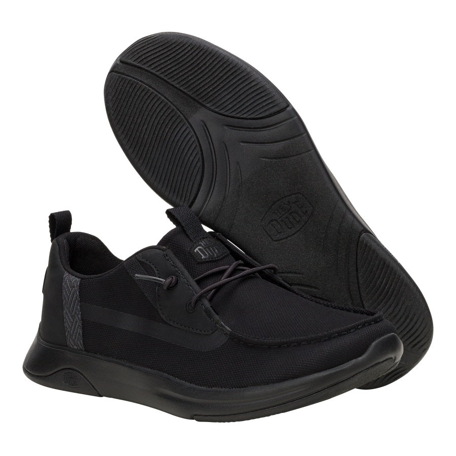 Men Wally Drift Mesh - Black/Black | HEYDUDE