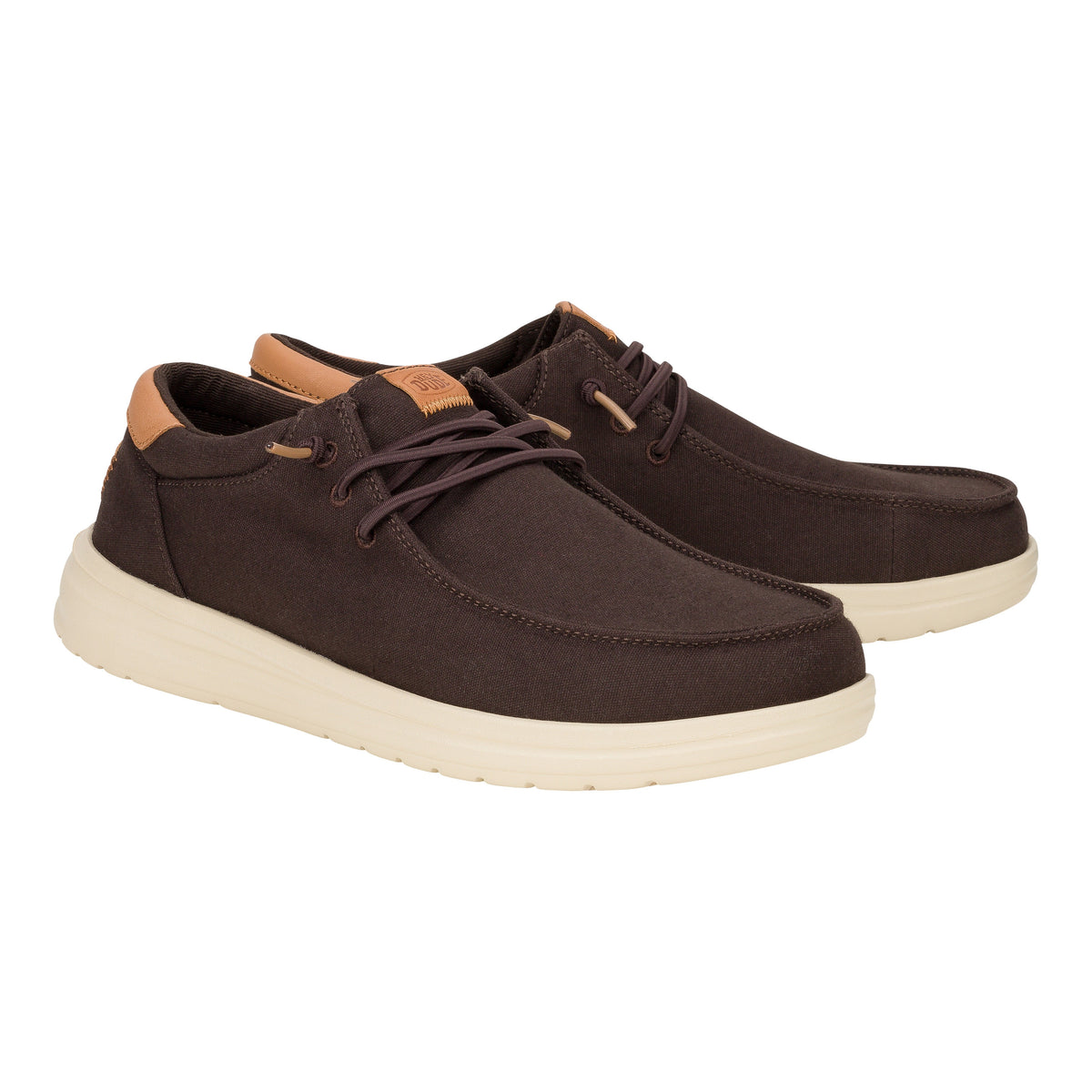 Men Paul Canvas - Brown/Wood Ash | HEYDUDE