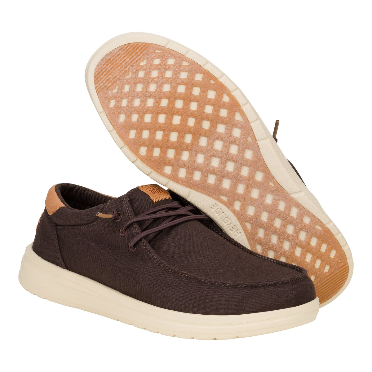 Men Paul Canvas - Brown/Wood Ash | HEYDUDE