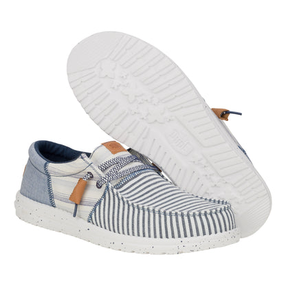 Men Wally Tri Nu Prep - Sargasso Blue/White | HEYDUDE