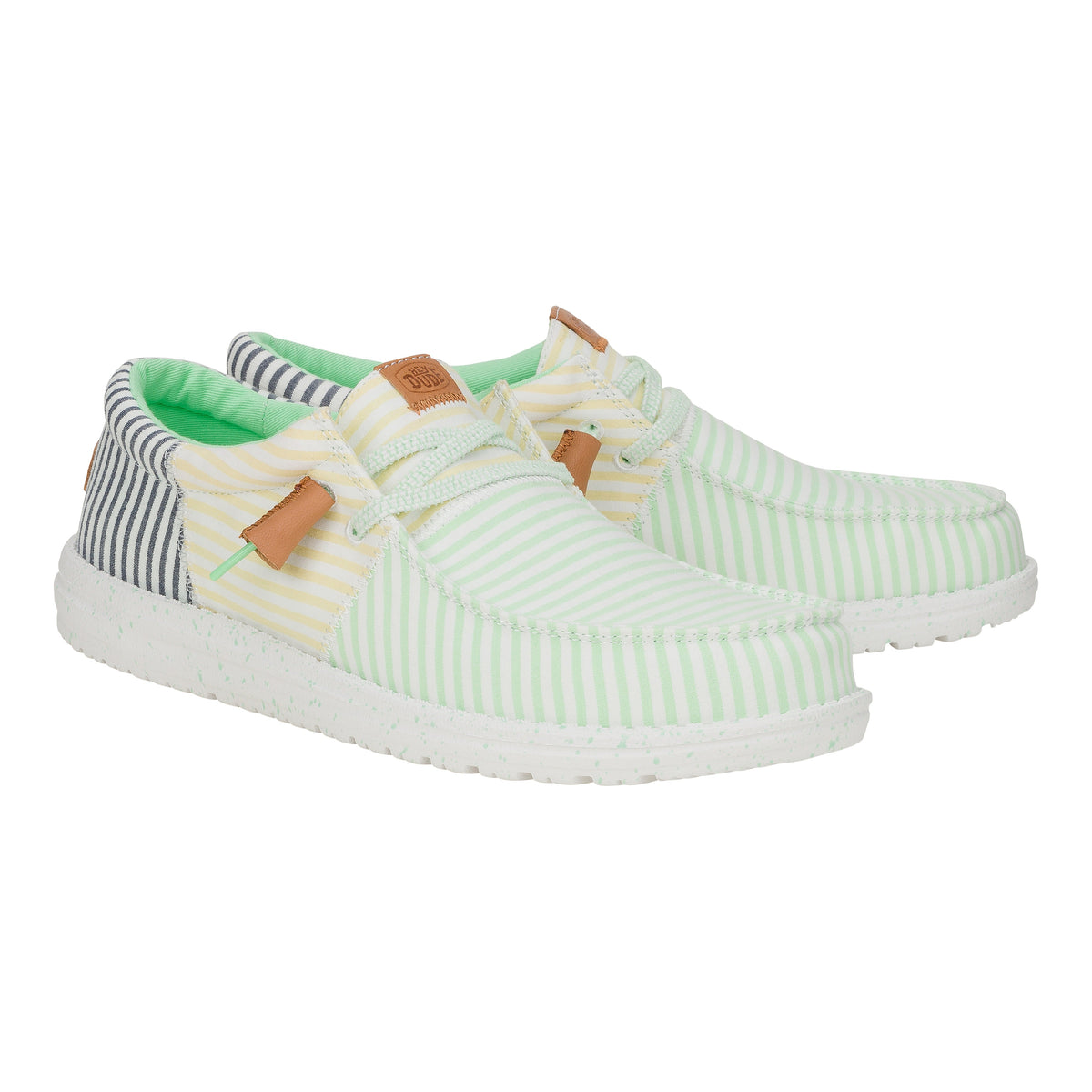 Men Wally Tri Nu Prep - Green Ash/Multi | HEYDUDE