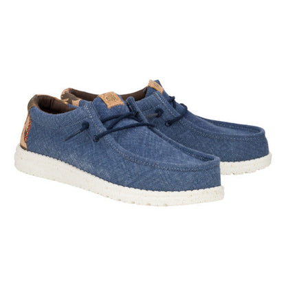 Men Wally Palm Jute - Navy Blazer/Chili Red | HEYDUDE