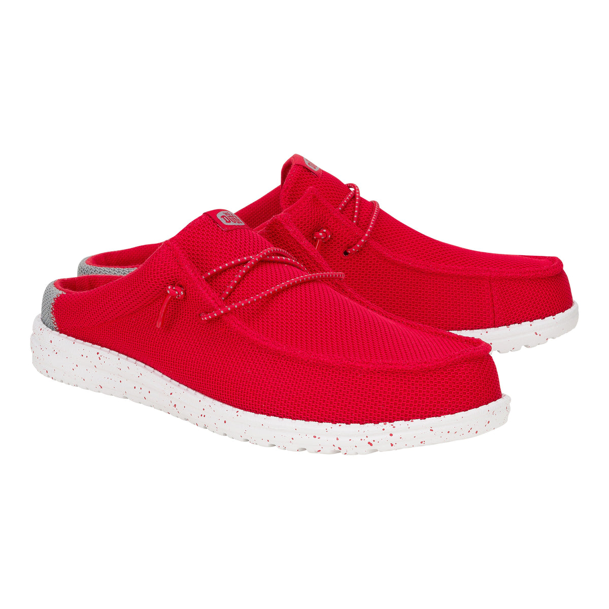 Men Wally Slip Varsity - Red/Grey | HEYDUDE