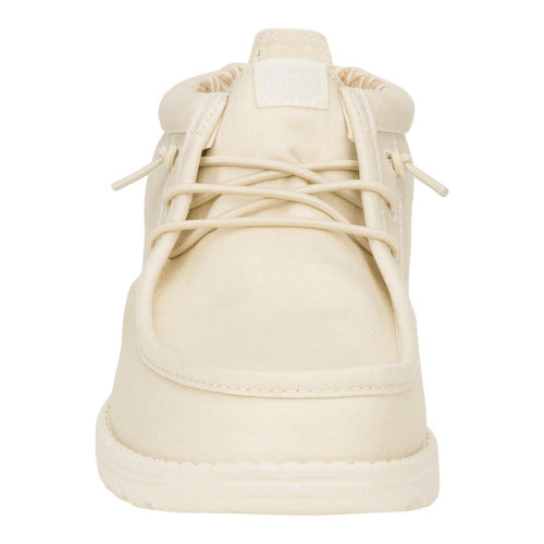 Men Wally Mid Stretch Canvas - Bone White | HEYDUDE
