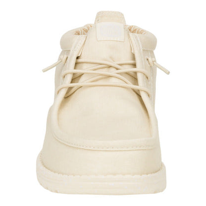 Men Wally Mid Stretch Canvas - Bone White | HEYDUDE