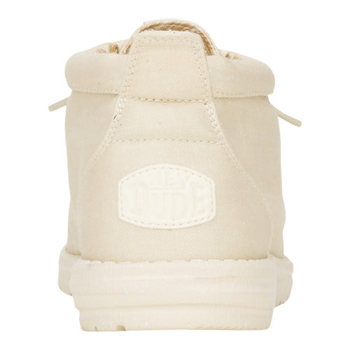 Men Wally Mid Stretch Canvas - Bone White | HEYDUDE