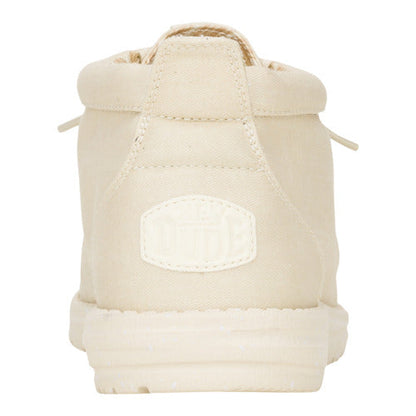 Men Wally Mid Stretch Canvas - Bone White | HEYDUDE
