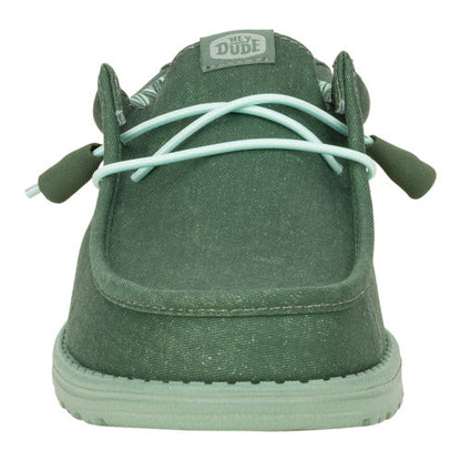 Men Wally Stretch Canvas - Duck Green/Iceberg Green | HEYDUDE